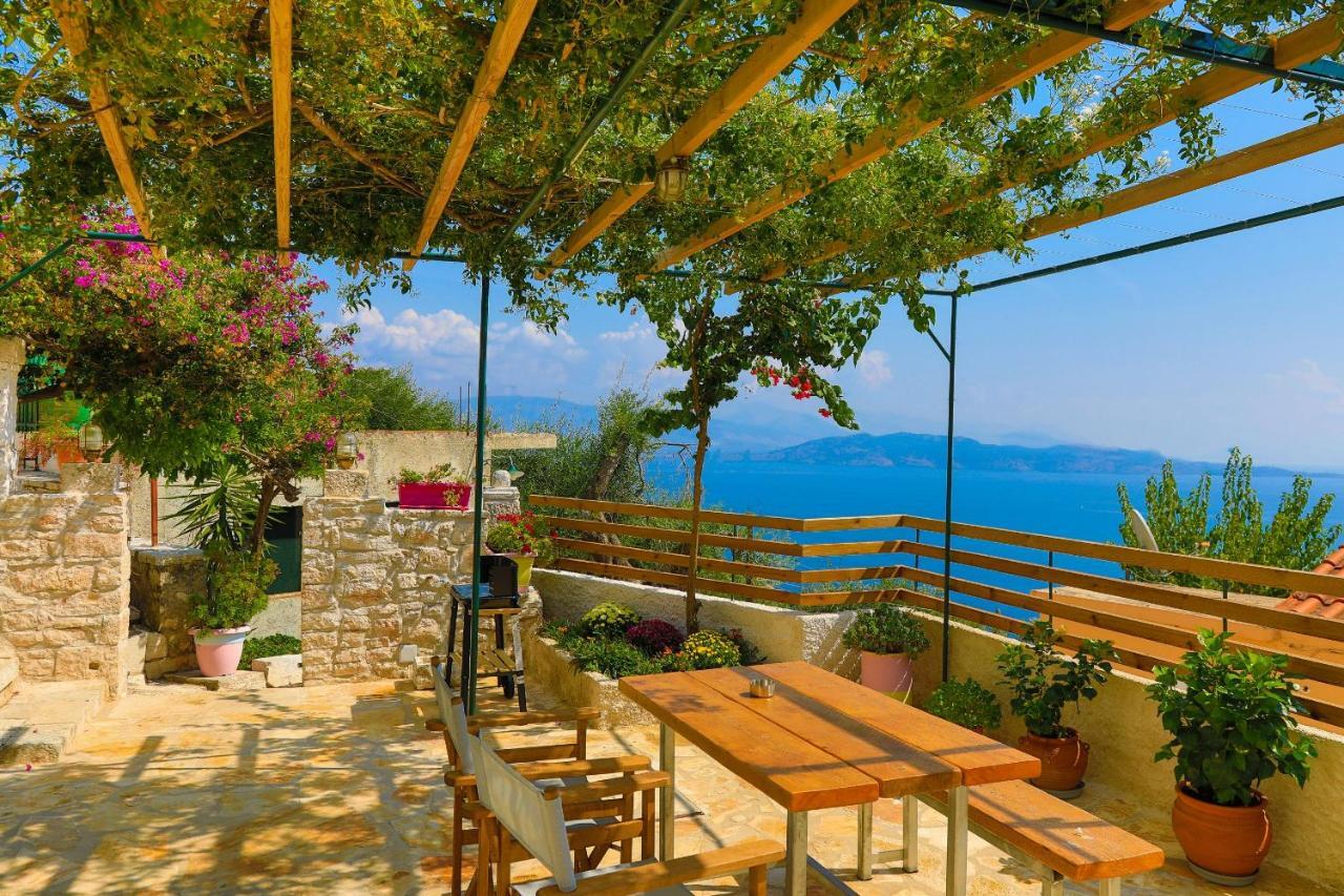 Joannas Sea-View Stone House Apartment Katavolos Luaran gambar